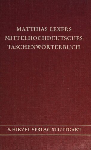 Mittelhochdeutsches Taschenwörterbuch