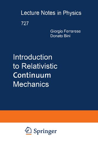 Introduction to Relativistic Continuum Mechanics