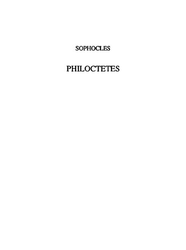 Sophocles: Philoctetes