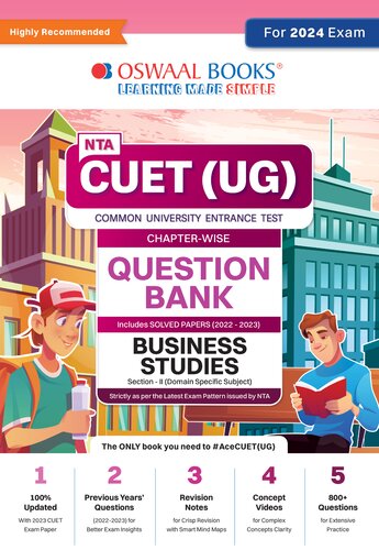Oswaal NTA CUET (UG)| Question Bank Chapterwise & Topicwise Business Studies For 2024 Exam