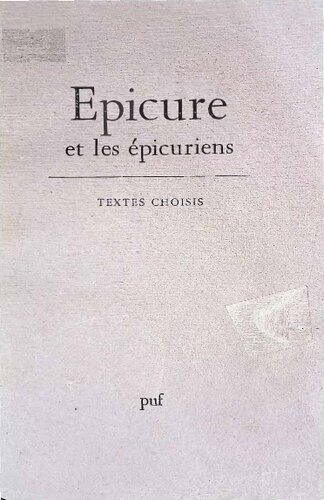 Epicure et les epicuriens