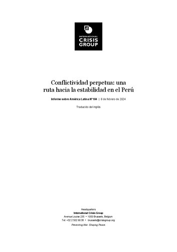 Conflictividad perpetua: una ruta hacia la estabilidad en el Perú