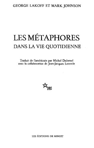 Les métaphores de la vie quotidienne