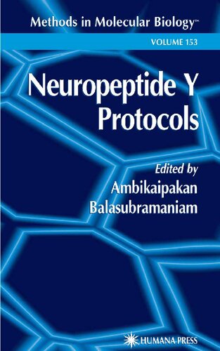 Neuropeptide Y Protocols