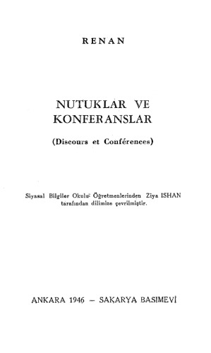 Nutuklar ve Konferanslar