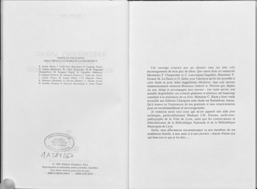 Barthélemy Aneau, régent de la Renaissance lyonnaise