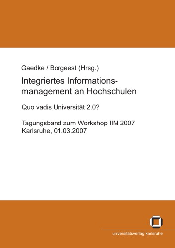 Integriertes Informationsmanagement an Hochschulen  German