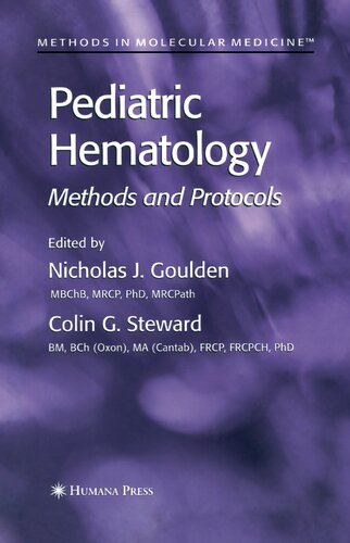 Pediatric Hematology: Methods and Protocols (Methods in Molecular Medicine, 91)
