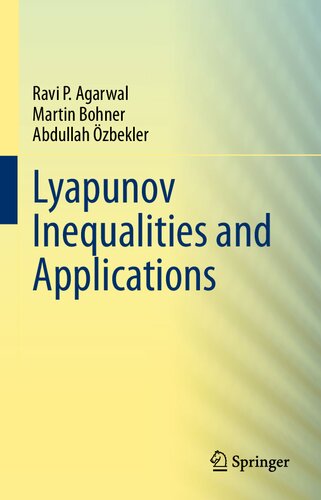 Lyapunov Inequalities and Applications