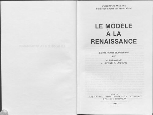 Le modèle à la Renaissance