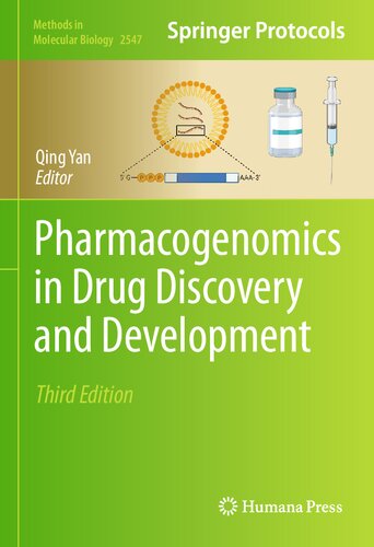 Pharmacogenomics in Drug Discovery and Development (Methods in Molecular Biology, 2547)
