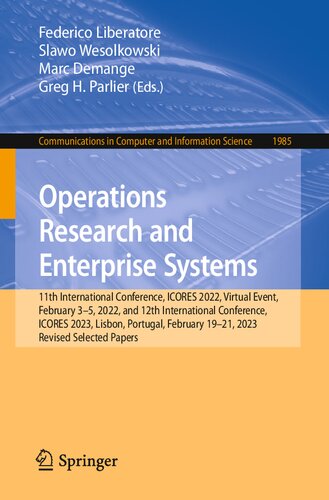 Operations Research and Enterprise Systems (Communications in Computer and Information Science)