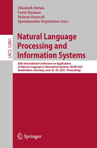 Natural Language Processing and Information Systems (Lecture Notes in Computer Science)