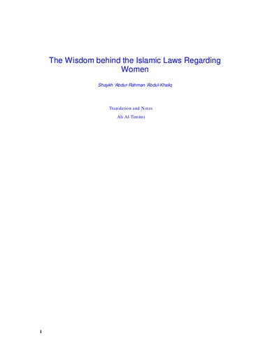 The Wisdom behind the Islamic Laws Regarding Women