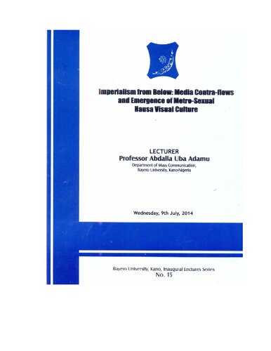 Imperialism from Below: Media Contra-flows and the Emergence of Metrosexual Hausa Visual Culture