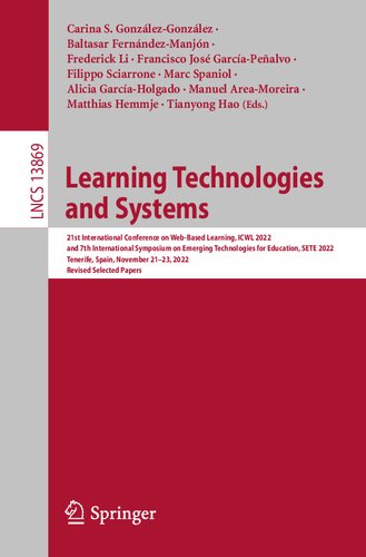 Learning Technologies and Systems (Lecture Notes in Computer Science)