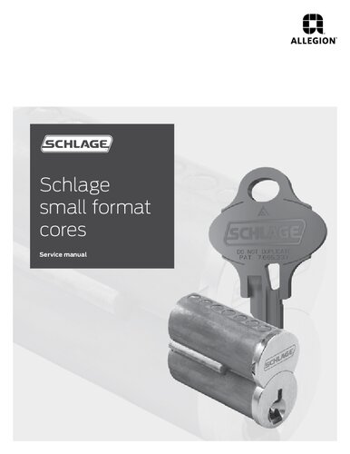 Schlage Small Format Cores Service Manual