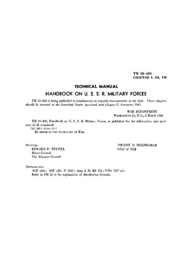 Handbook on USSR Military Forces