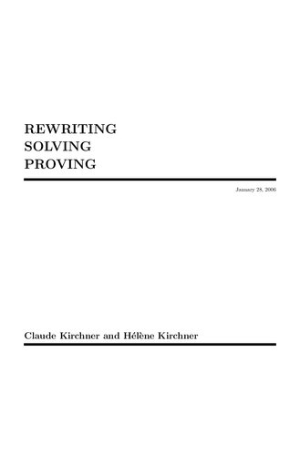 Rewriting, solving, proving