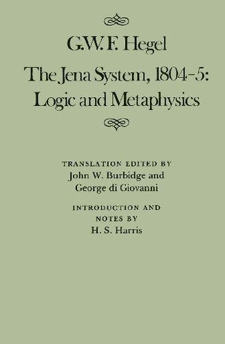 The Jena System, 1804-5: Logic and Metaphysics