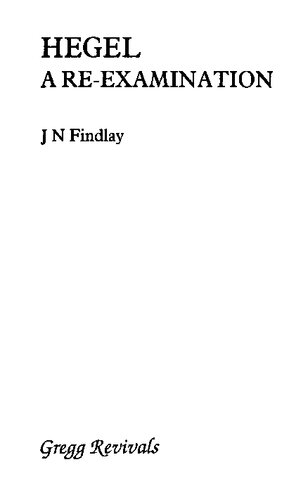 Hegel: A Re-Examination