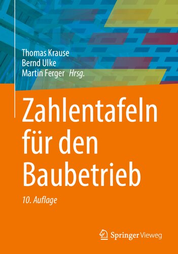 Zahlentafeln für den Baubetrieb (German Edition)