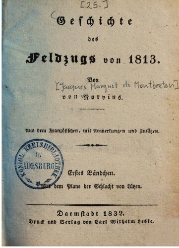 Geschichte des Feldzugs von 1813