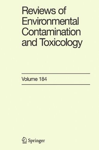Reviews of Environmental Contamination and Toxicology 184