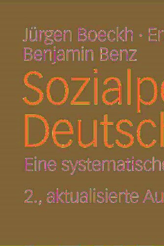 Sozialpolitik in Deutschland: Eine systematische Einführung