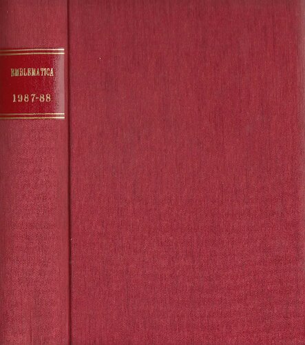 Emblematica : an interdisciplinary journal for emblem studies 1987 and 1988 [print 1988 and 1989]