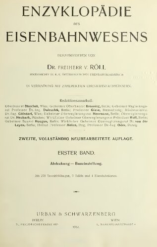 Enzyklopädie des Eisenbahnwesens / Abdeckung - Baueinstellung