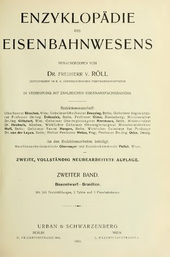 Enzyklopädie des Eisenbahnwesens / Bauentwurf - Brasilien
