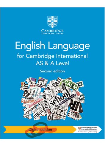 Cambridge International AS and A Level English textbook handbook- Gould, Mike, Rankin, Marilyn