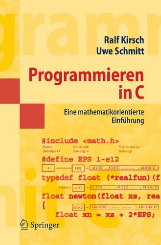 Programmieren in C: Eine mathematikorientierte Einführung (Masterclass) (German Edition)