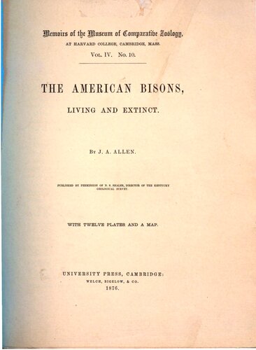 The American bisons, living and extinct