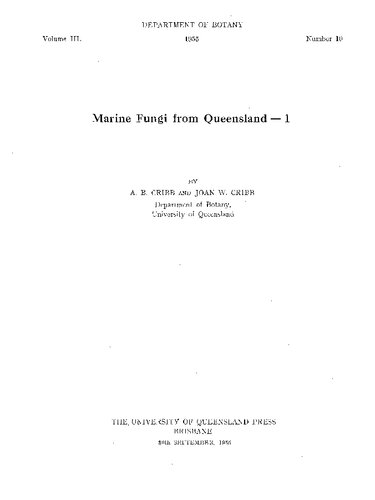 Marine Fungi from Queensland