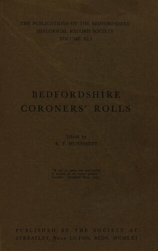 Bedfordshire Coroners' Rolls