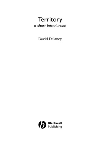 Territory: A Short Introduction (Short Introductions to Geography)