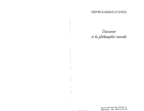 Descartes et la philosophie morale