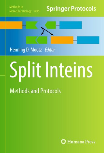 Split Inteins: Methods and Protocols (Methods in Molecular Biology, 1495)