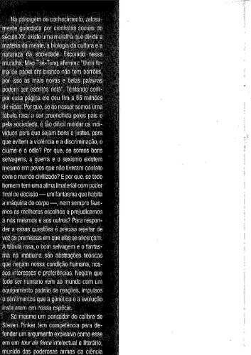 Tábula Rasa - A Negação Contemporânea da Natureza Humana