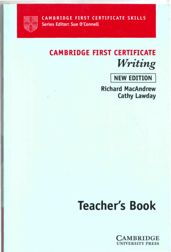Cambridge First Certificate Writing Teacher's book