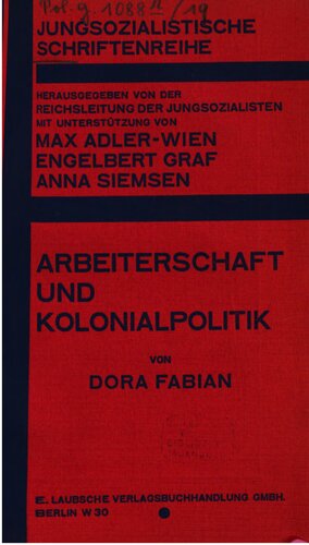 Arbeiterschaft und Kolonialpolitik