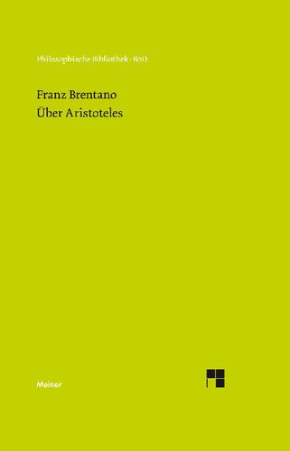 Über Aristoteles (Philosophische Bibliothek) (German Edition)