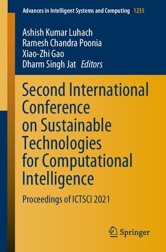 Second International Conference on Sustainable Technologies for Computational Intelligence: Proceedings of ICTSCI 2021 (Advances in Intelligent Systems and Computing)