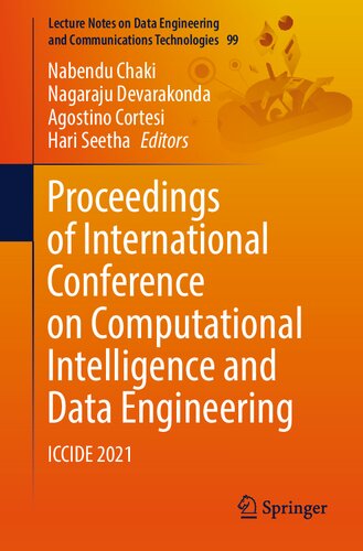 Proceedings of International Conference on Computational Intelligence and Data Engineering: ICCIDE 2021 (Lecture Notes on Data Engineering and Communications Technologies)
