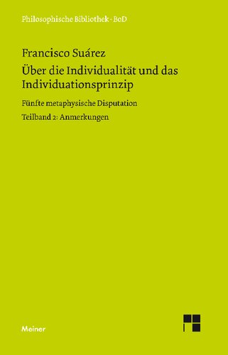 De unitate individuali eiusue principio (Disputatio metaphysica V)