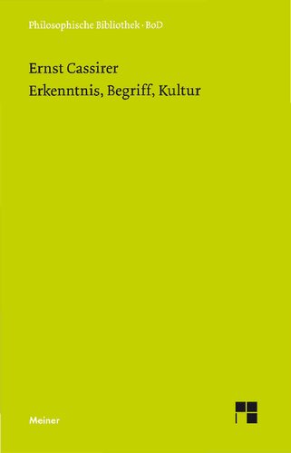 Erkenntnis, Begriff, Kultur