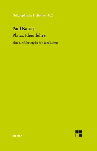 Platos Ideenlehre: eine Einführung in den Idealismus