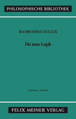 Die neue Logik: Logica Nova. Lat./Dt